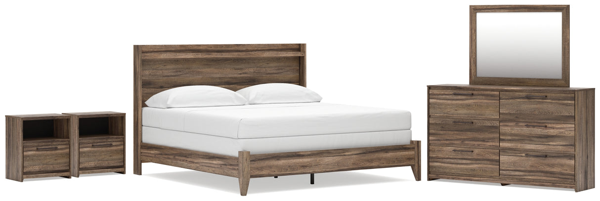 Elbrim King Panel Bed, Dresser, Mirror and 2 Nightstands from Ashley - Luna Furniture