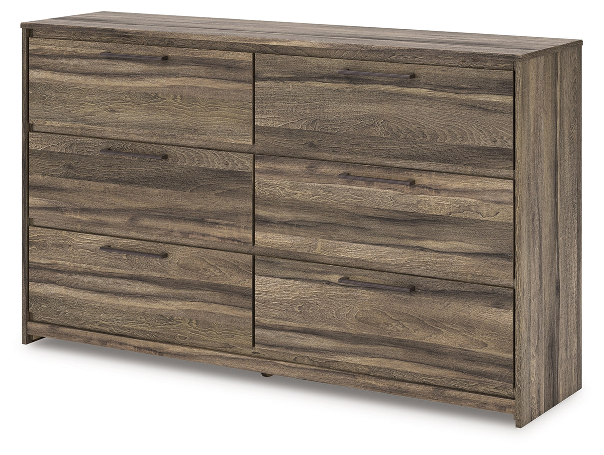 Elbrim Brown Queen Panel Storage Bed, Dresser and Nightstand from Ashley Furniture - Luna Furniture