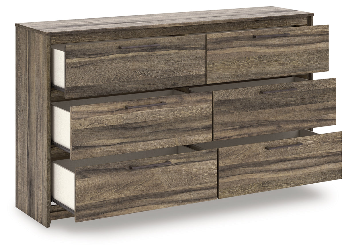 Elbrim Brown Queen Panel Storage Bed, Dresser and Nightstand from Ashley Furniture - Luna Furniture