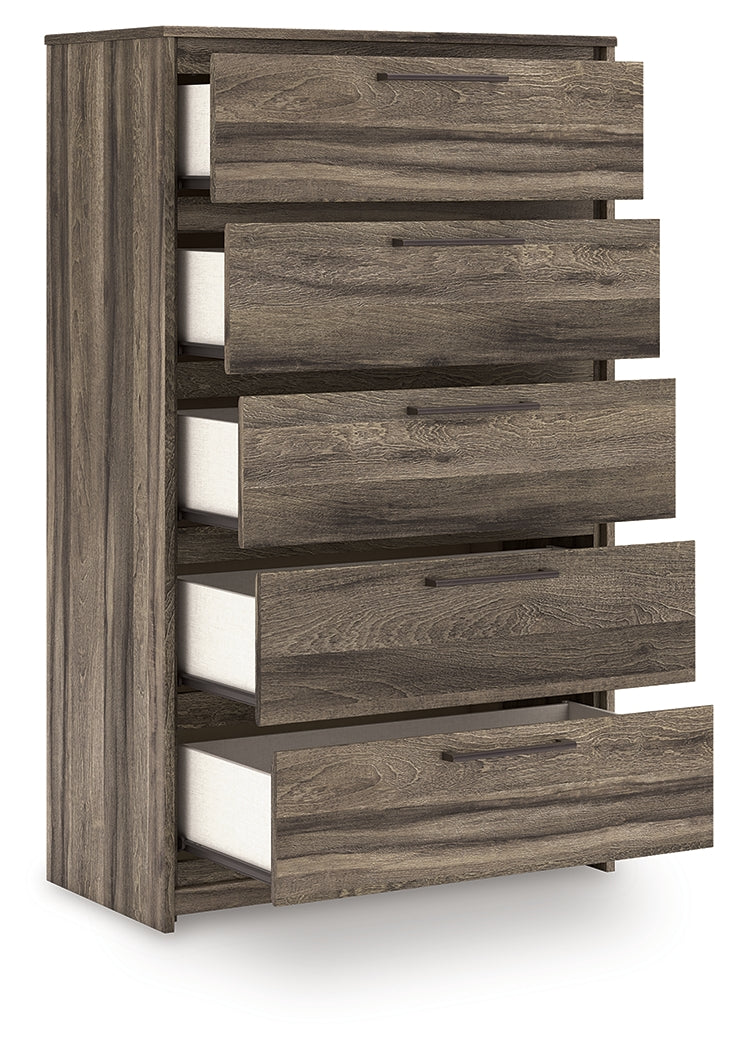 Elbrim King Panel Storage Bed, Chest and Nightstand from Ashley - Luna Furniture