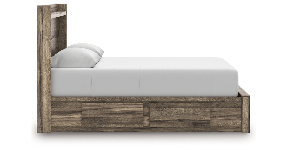 Elbrim Queen Panel Storage Bed, Dresser and Mirror from Ashley Furniture - Luna Furniture