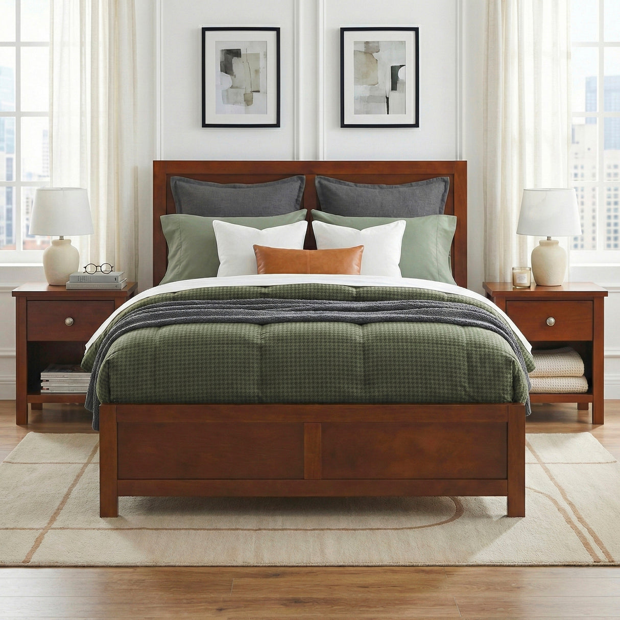 Rowe Dark Cherry Full Platform Bed from Homelegance - Luna Furniture