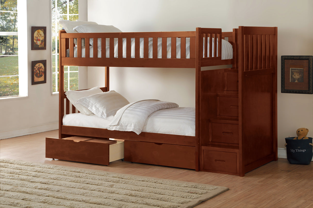 Rowe Dark Cherry Twin Platform Bed from Homelegance - Luna Furniture
