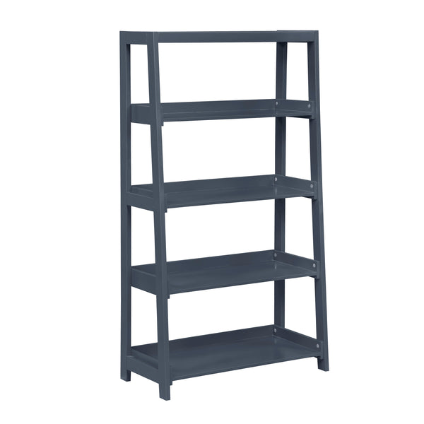 Sloane Navy Blue Bookcase, 4 Fixed Shelves