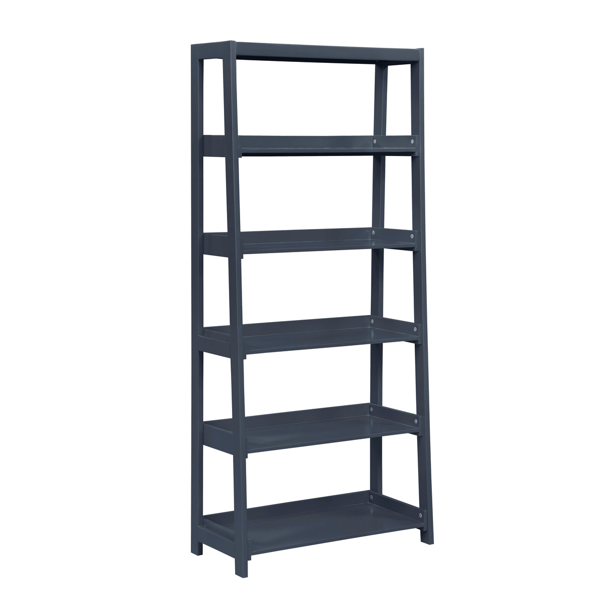 Sloane Navy Blue Bookcase, 5 Fixed Shelves from Homelegance - Luna Furniture
