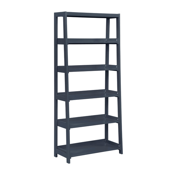 Sloane Navy Blue Bookcase, 5 Fixed Shelves