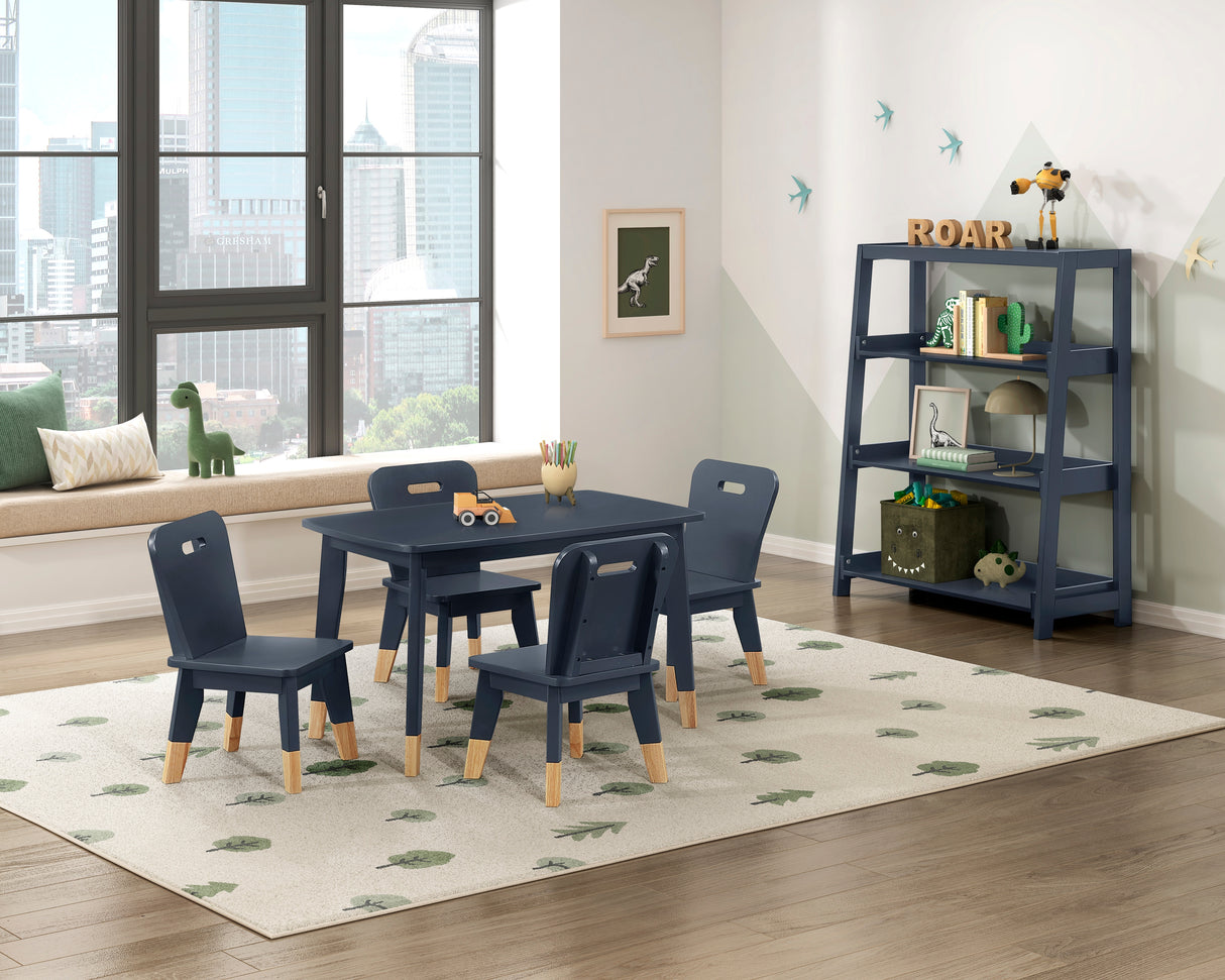 Sloane Navy Blue 5-Piece Pack Children Table and Chairs Set from Homelegance - Luna Furniture