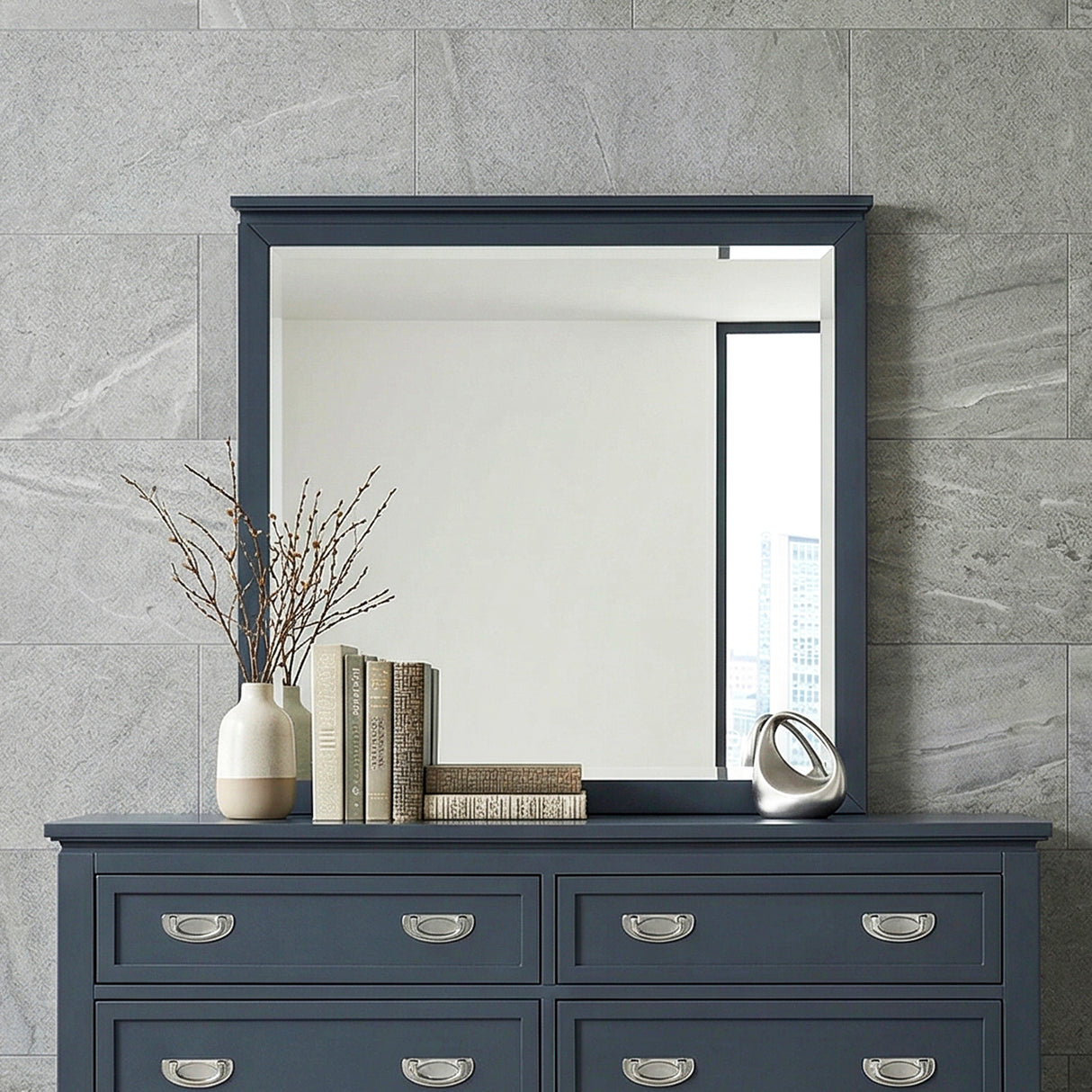 Sloane Navy Blue Mirror from Homelegance - Luna Furniture
