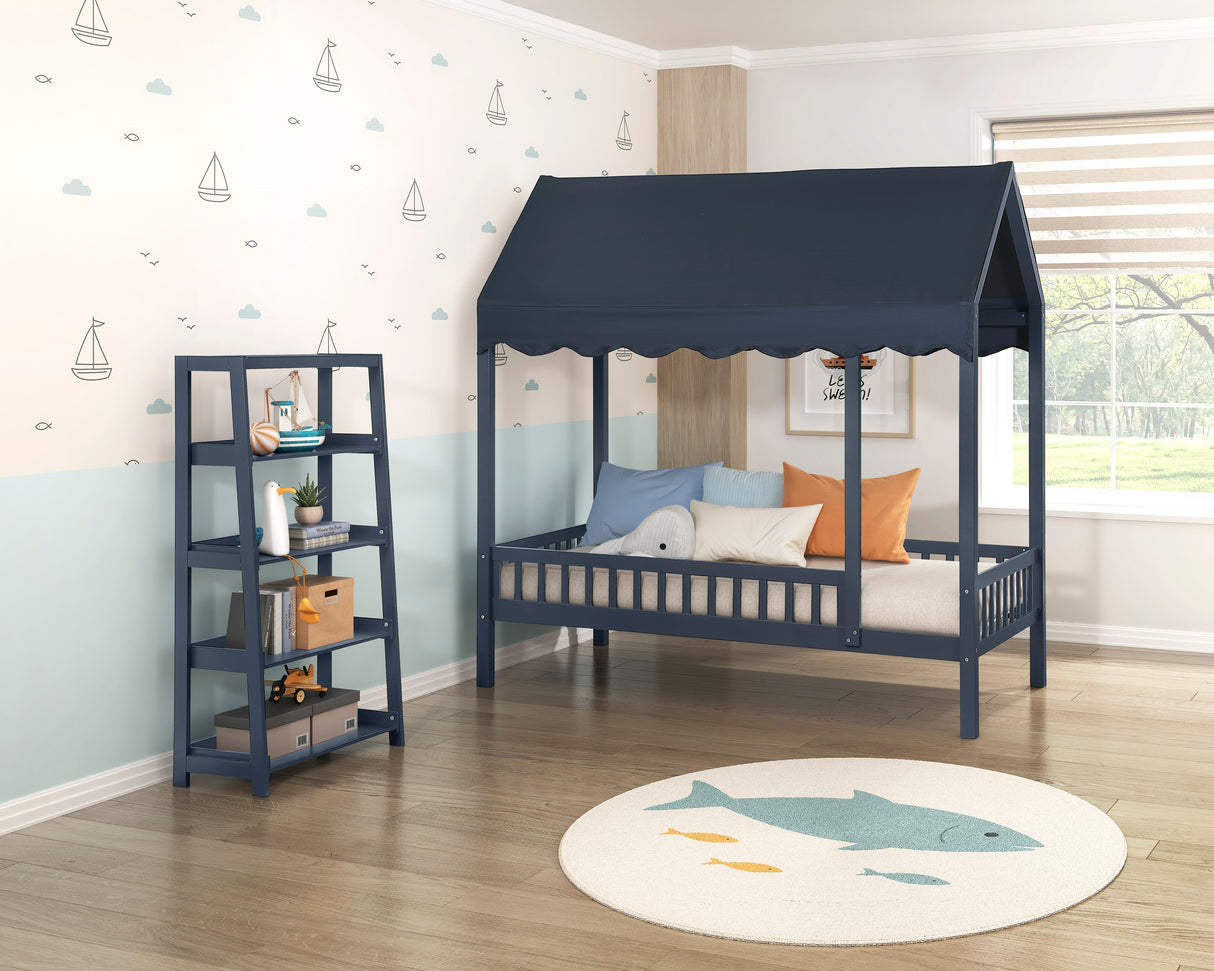 Sloane Navy Blue Full/Full Bunk Bed from Homelegance - Luna Furniture