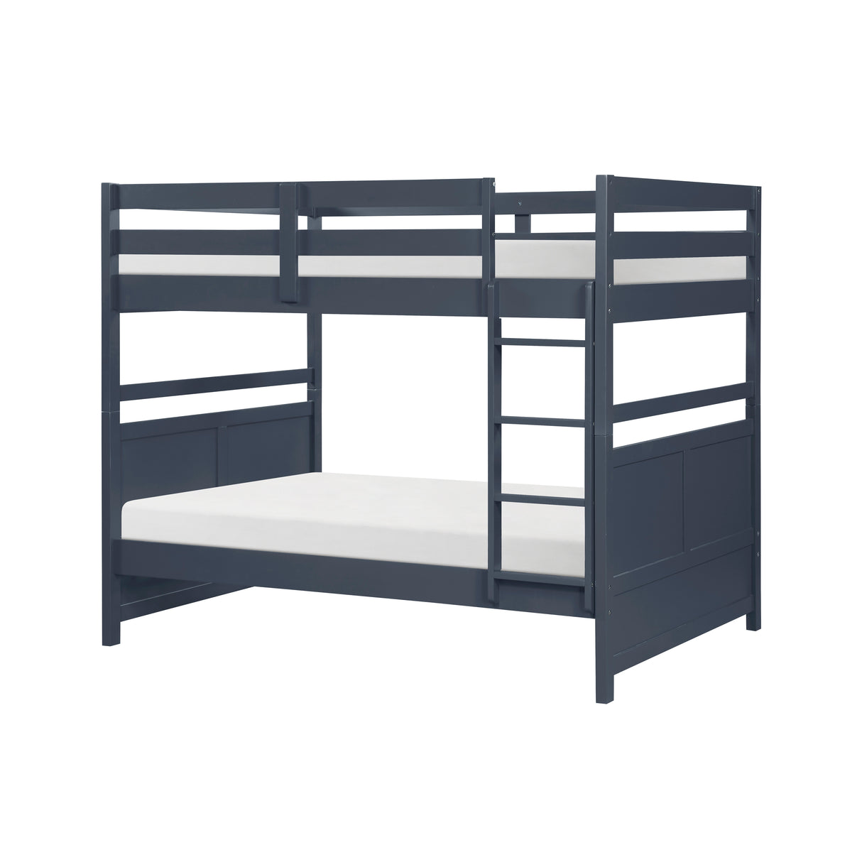 Sloane Navy Blue Twin/Full Loft Bunk Bed with Chest and Hidden Desk from Homelegance - Luna Furniture