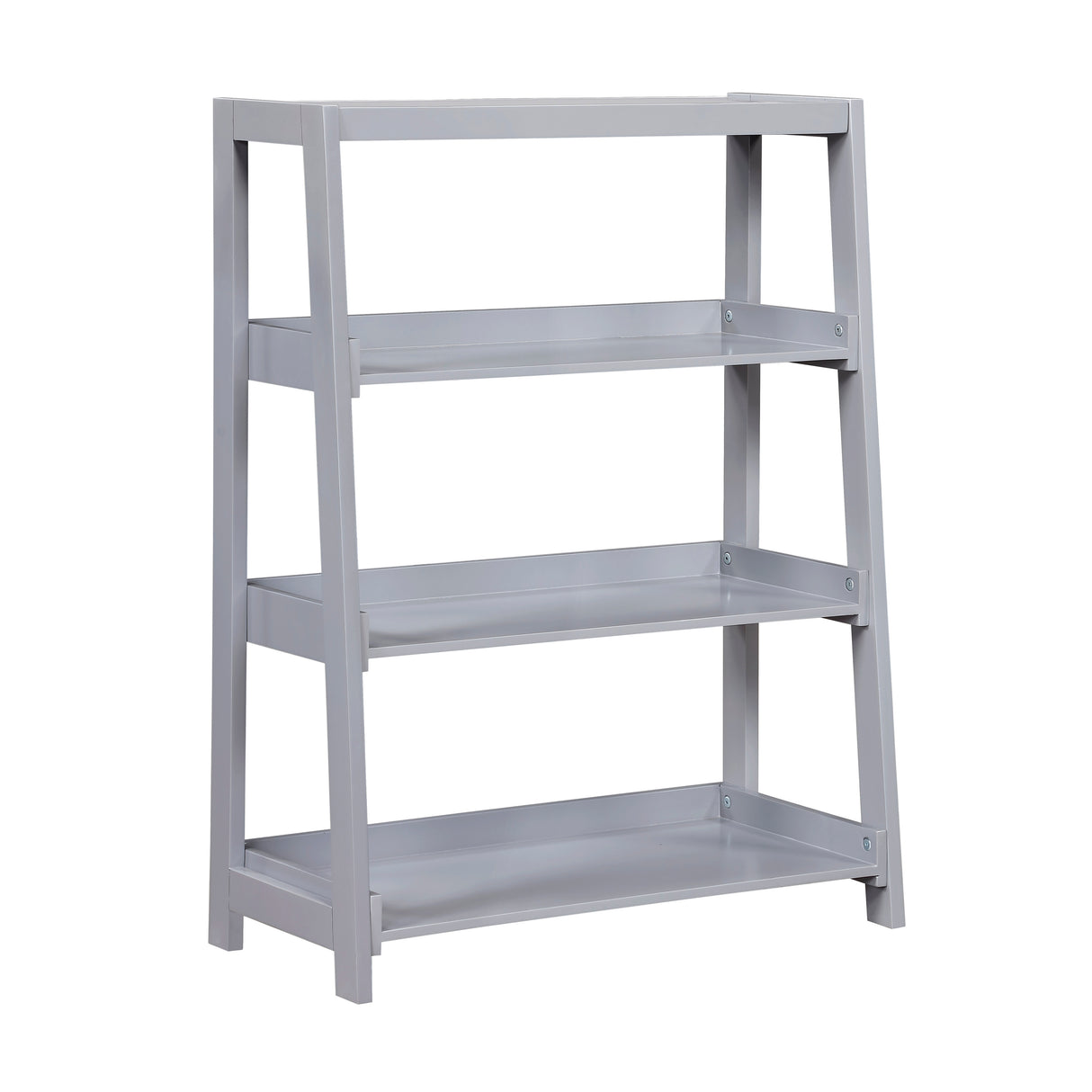 Sloane Gray Bookcase, 3 Fixed Shelves from Homelegance - Luna Furniture