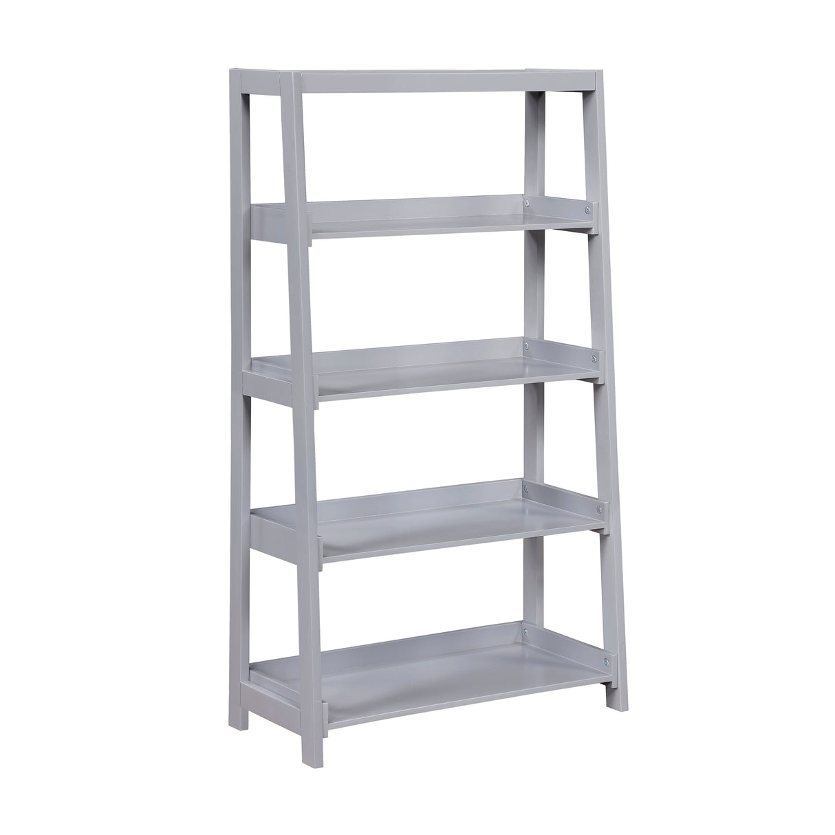 Sloane Gray Bookcase, 4 Fixed Shelves from Homelegance - Luna Furniture