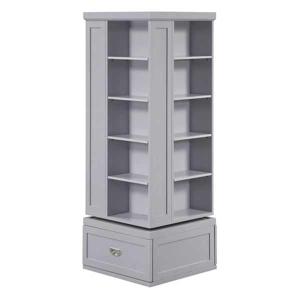 Sloane Gray Swivel Bookcase