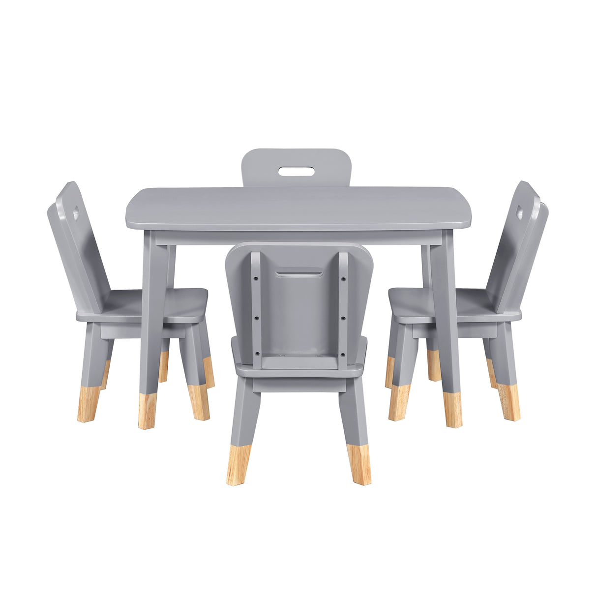 Sloane Gray 5-Piece Pack Children Table and Chairs Set from Homelegance - Luna Furniture