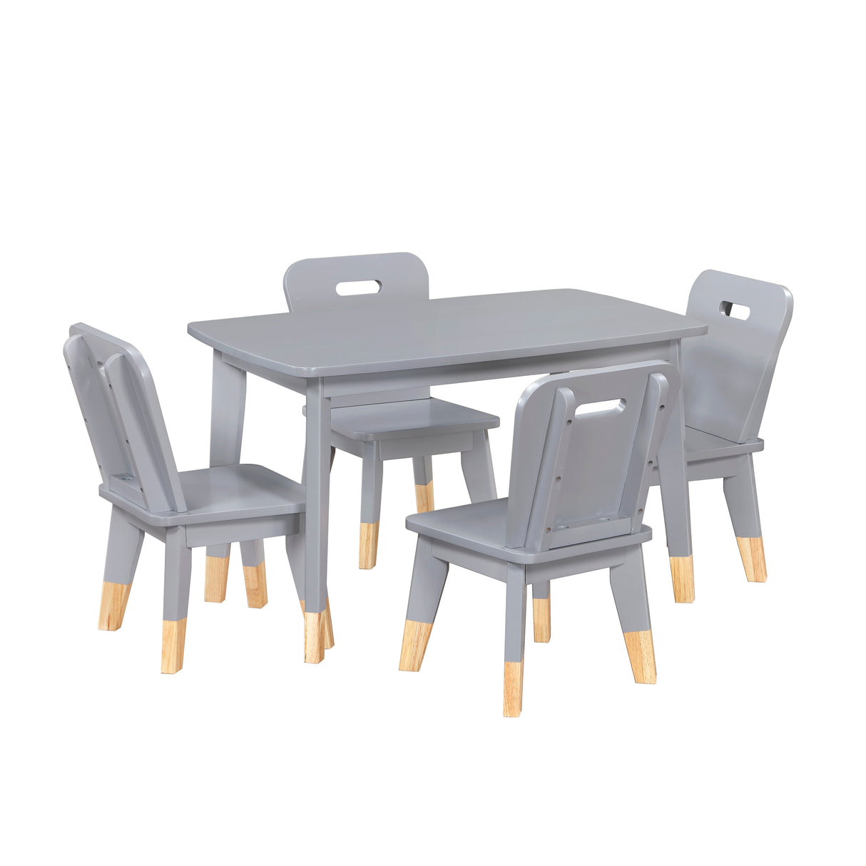 Sloane Gray 5-Piece Pack Children Table and Chairs Set from Homelegance - Luna Furniture