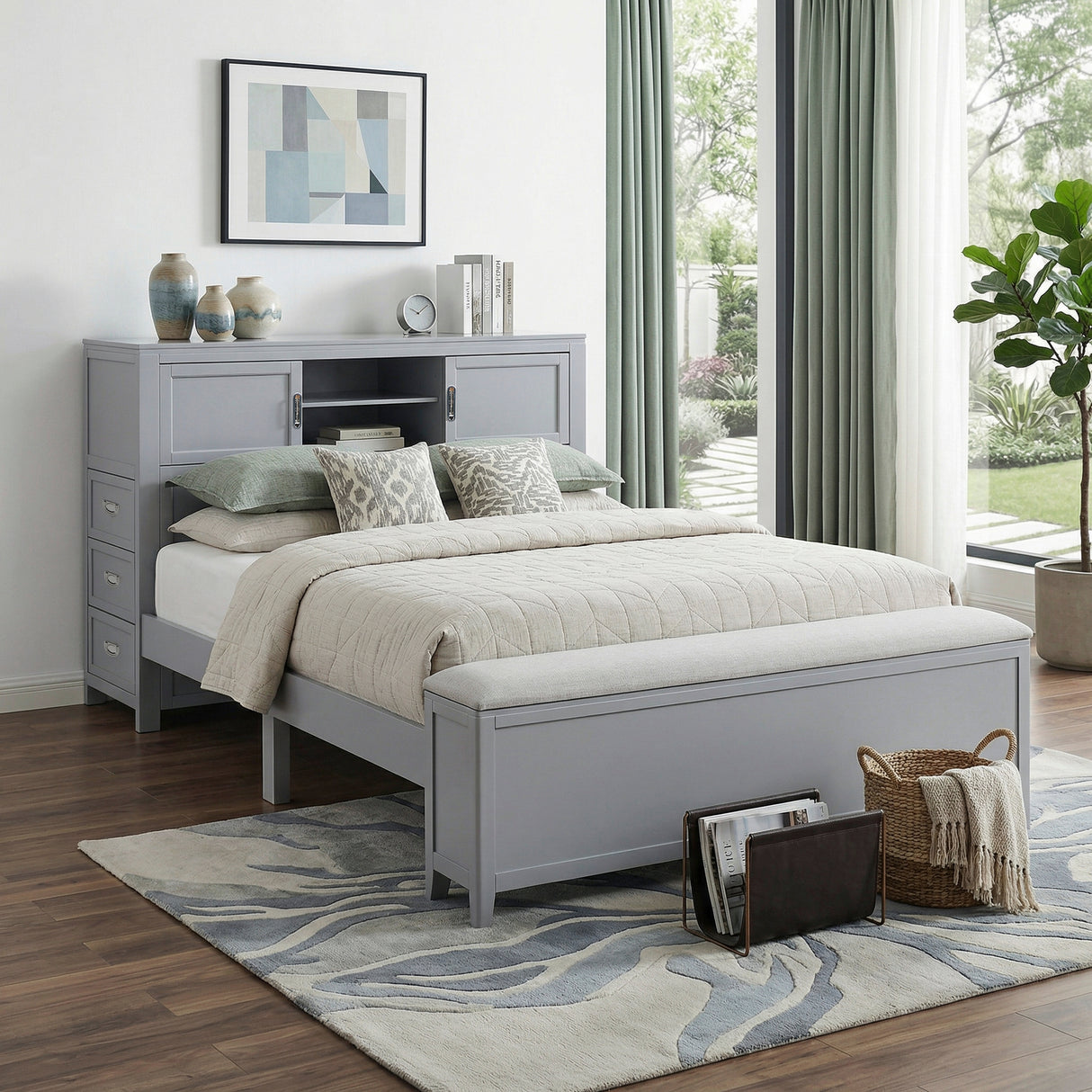 Sloane Gray Twin Canopy Platform Bed from Homelegance - Luna Furniture