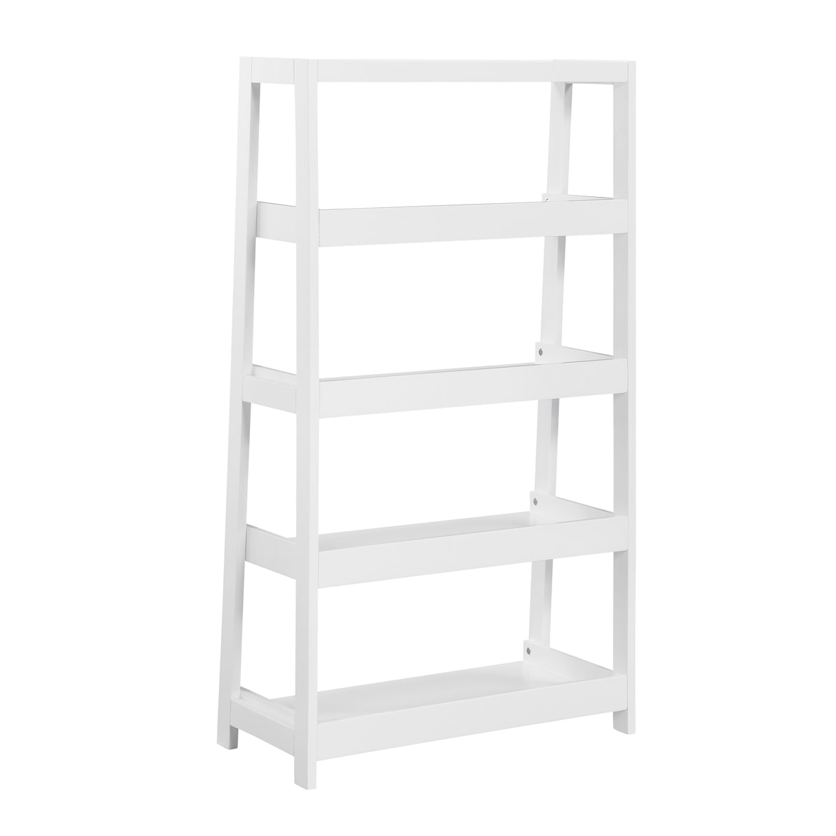 Sloane White Bookcase, 4 Fixed Shelves from Homelegance - Luna Furniture