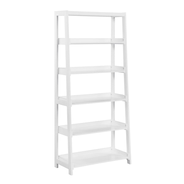 Sloane White Bookcase, 5 Fixed Shelves