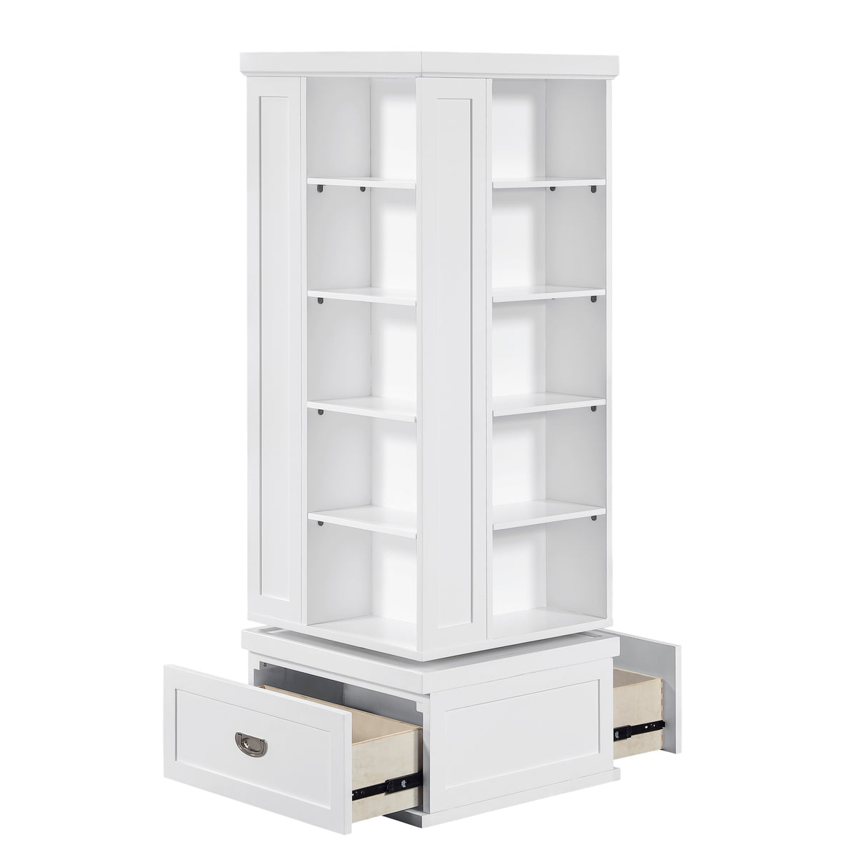 Sloane White Swivel Bookcase from Homelegance - Luna Furniture