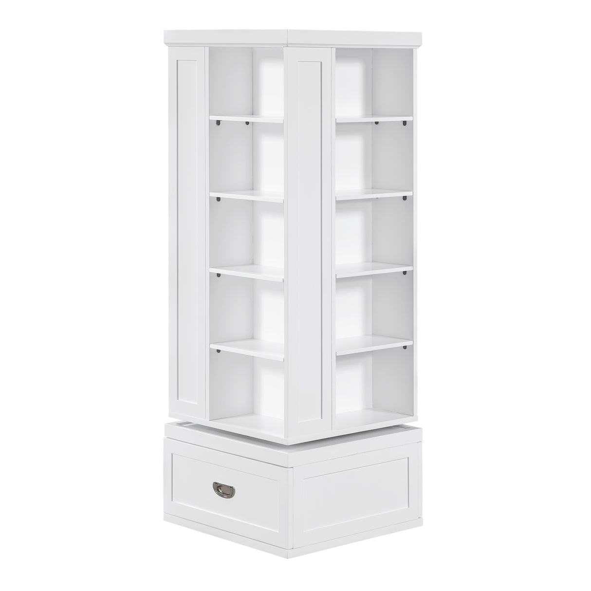 Sloane White Swivel Bookcase from Homelegance - Luna Furniture