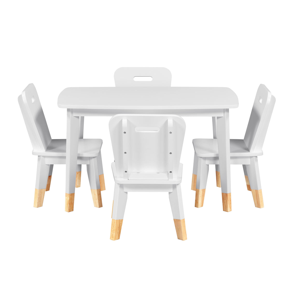 Sloane White 5-Piece Pack Children Table and Chairs Set from Homelegance - Luna Furniture