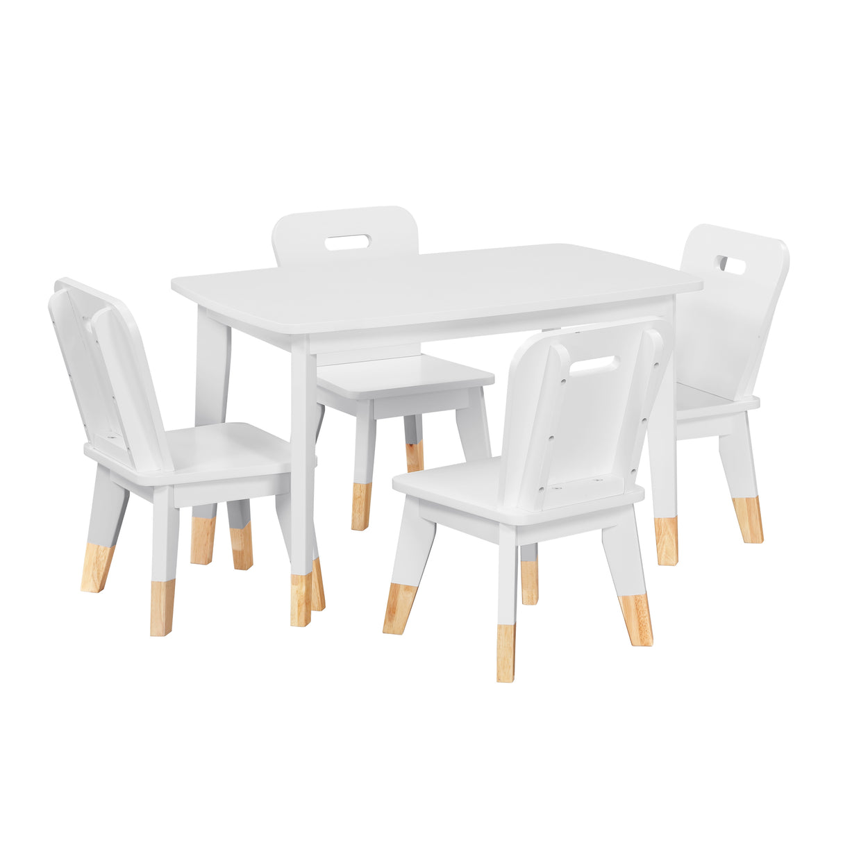 Sloane White 5-Piece Pack Children Table and Chairs Set from Homelegance - Luna Furniture