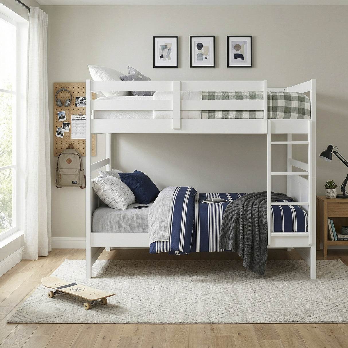 Sloane White Full/Full Bunk Bed from Homelegance - Luna Furniture