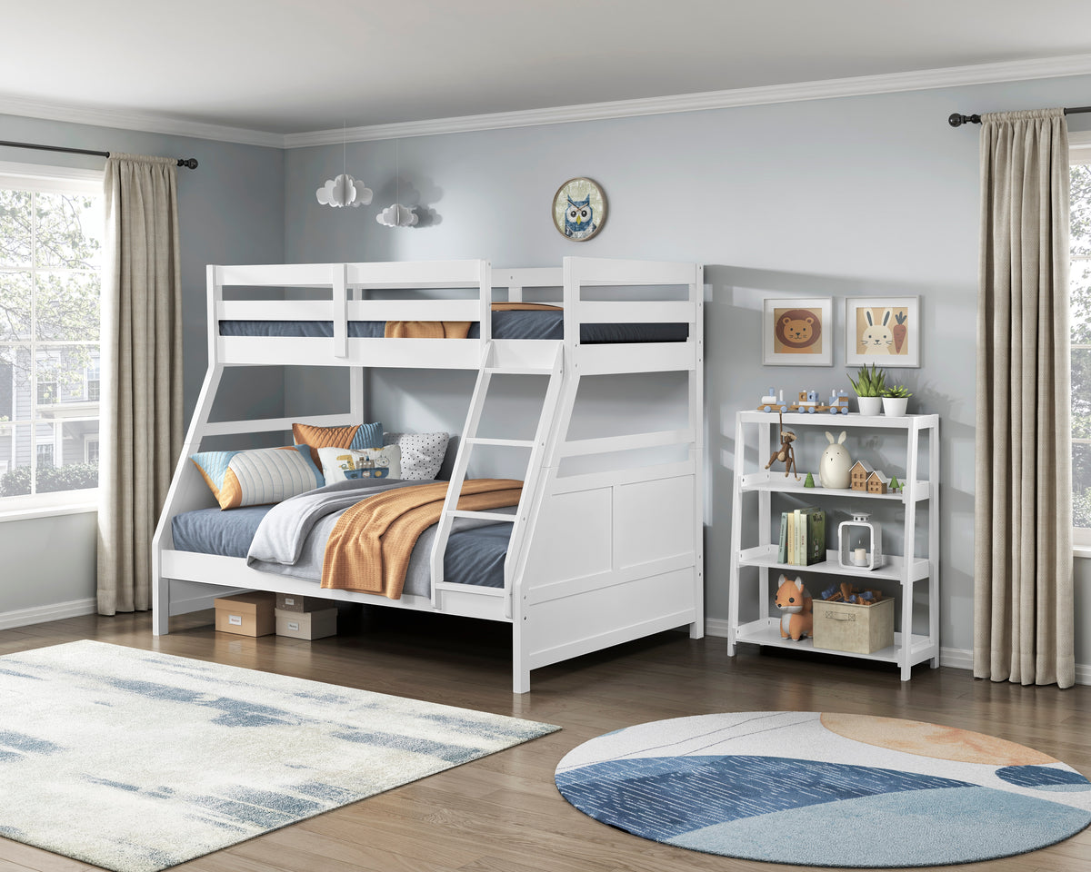 Sloane White Twin/Twin Bunk Bed from Homelegance - Luna Furniture