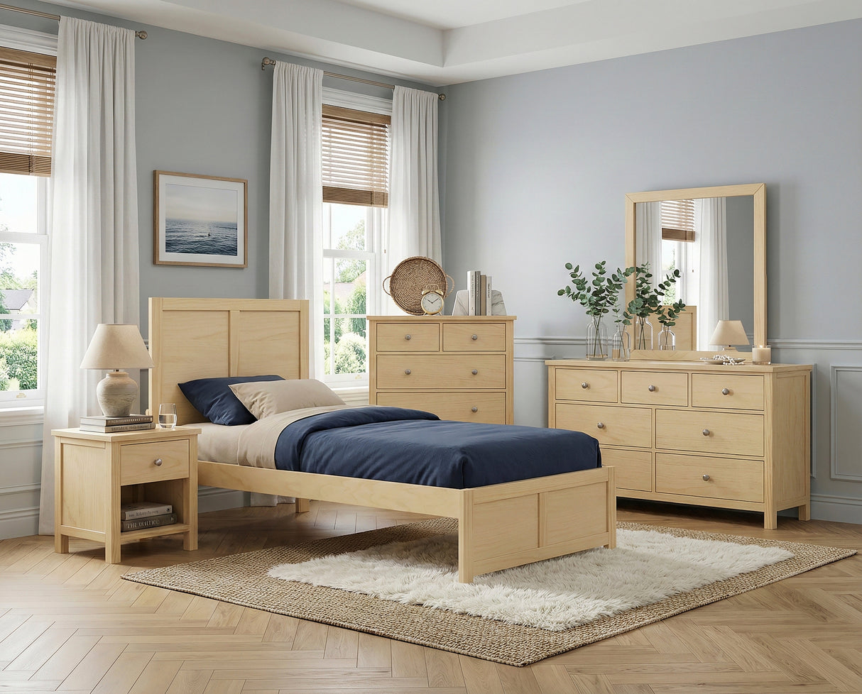 Bartly Natural Pine Twin Platform Bed from Homelegance - Luna Furniture