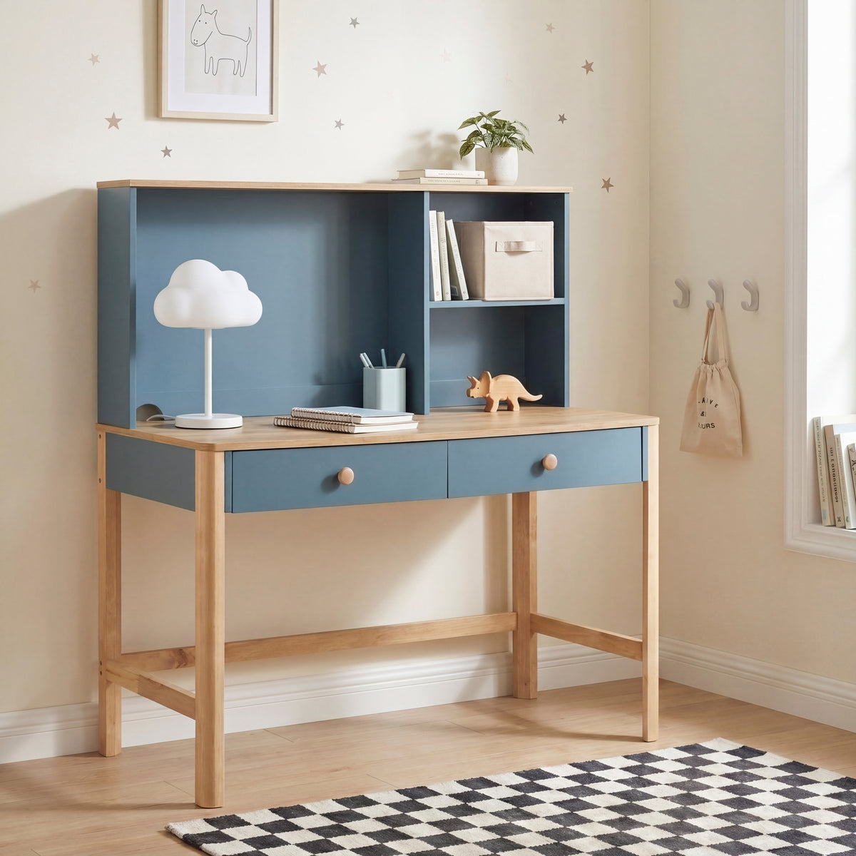 B2048BU-14* (2) WRITING DESK WITH HUTCH from Homelegance - Luna Furniture