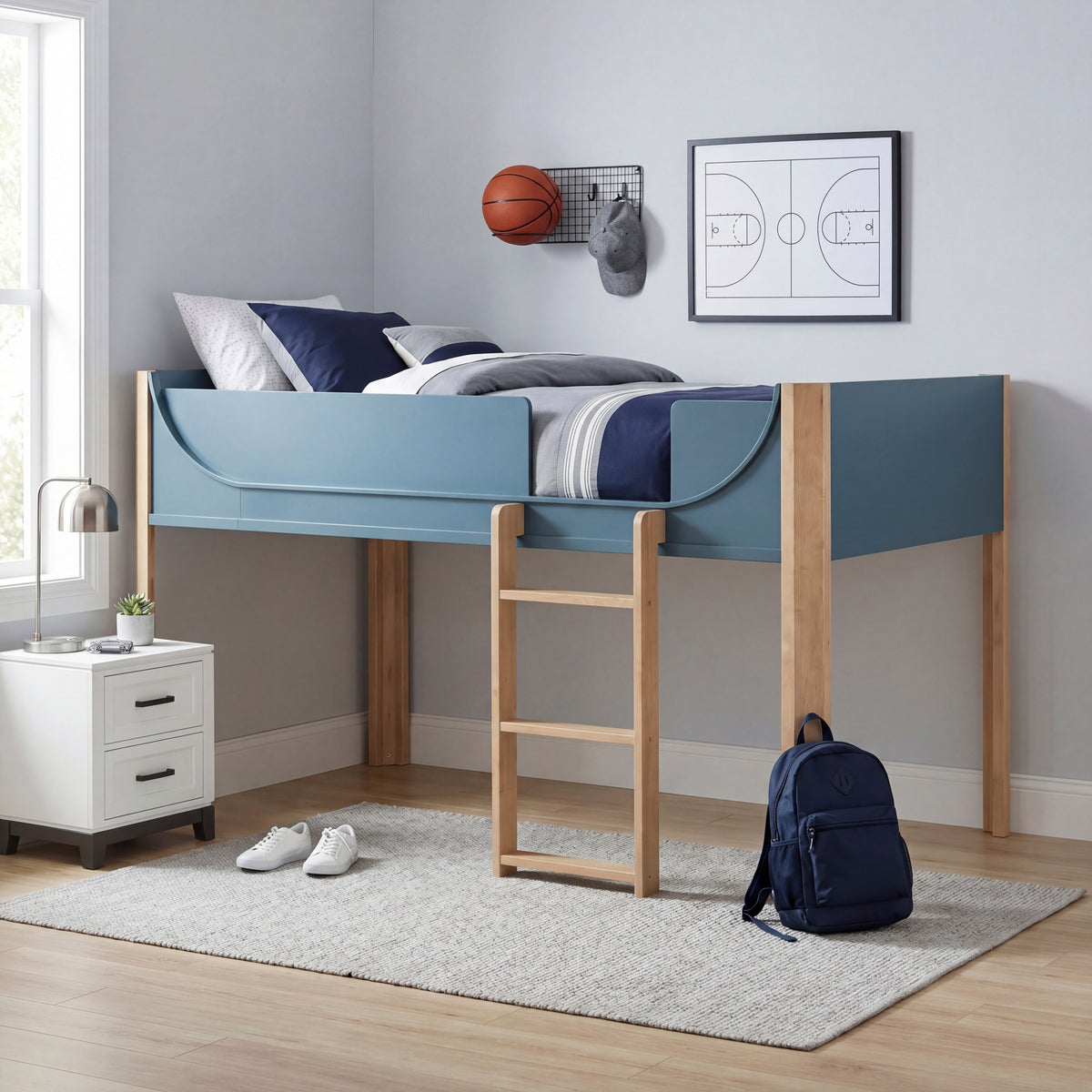 B2048BULT-1* (3) Low Loft Bed from Homelegance - Luna Furniture