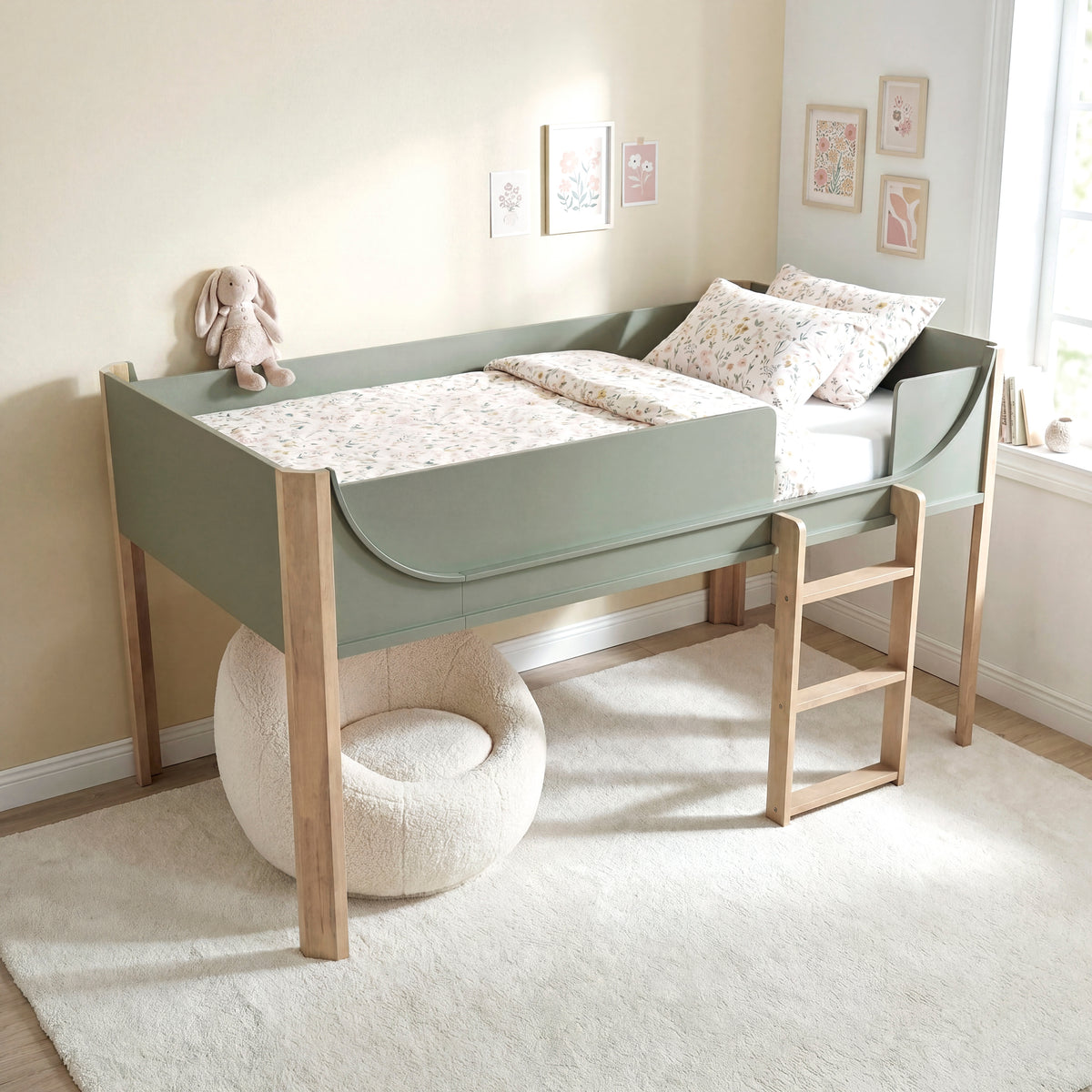 B2048GNLT-1* (3) Low Loft Bed from Homelegance - Luna Furniture