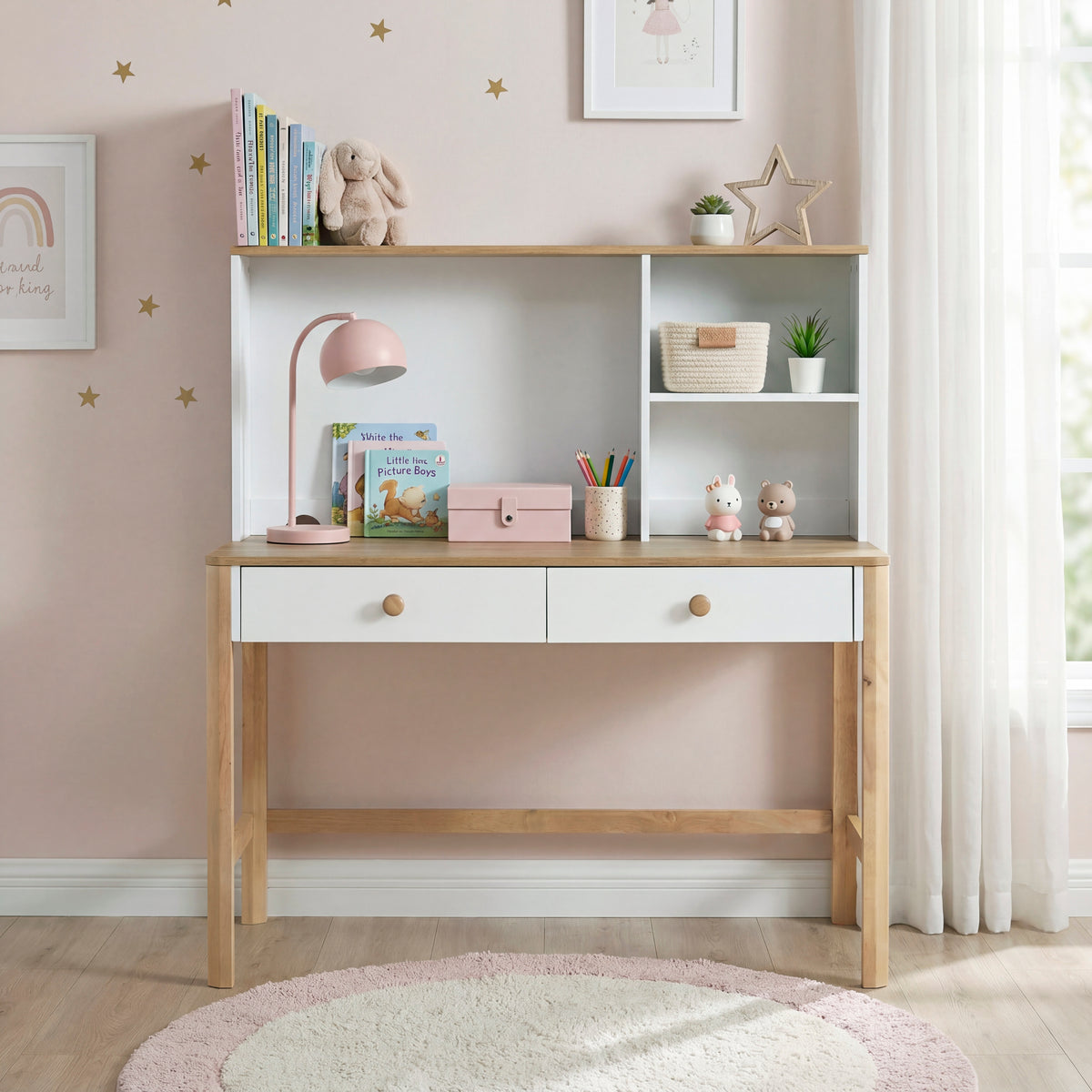 B2048WH-14* (2) WRITING DESK WITH HUTCH from Homelegance - Luna Furniture