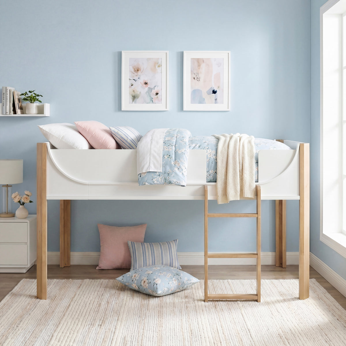 B2048WHLT-1* (3) Low Loft Bed from Homelegance - Luna Furniture