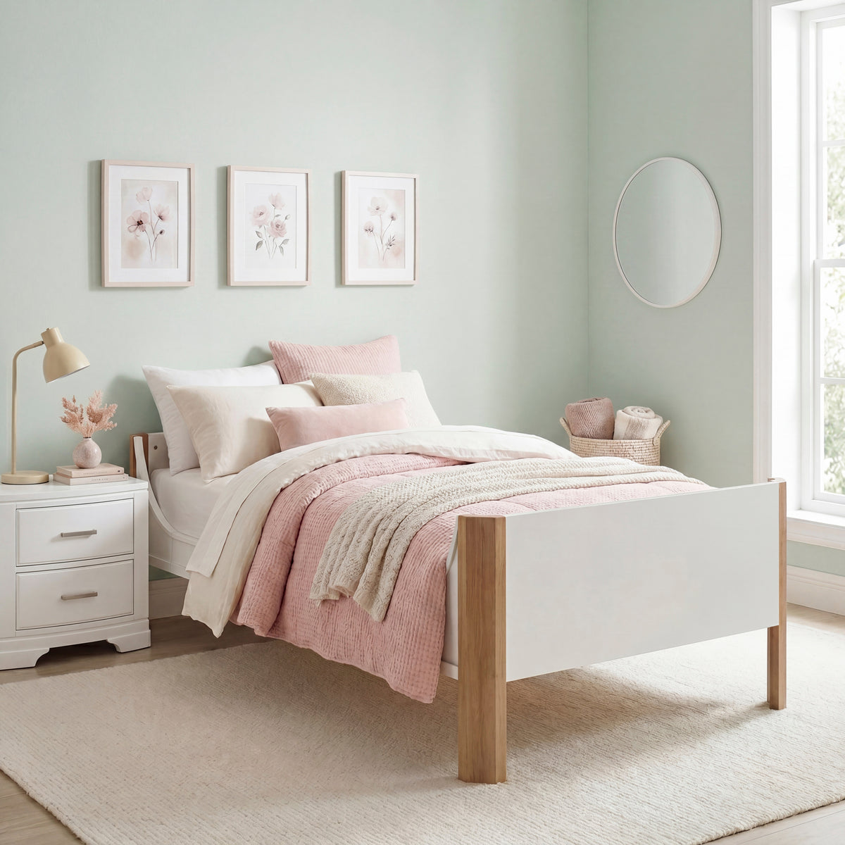 B2048WHT-1* (2) Twin Platform Bed from Homelegance - Luna Furniture