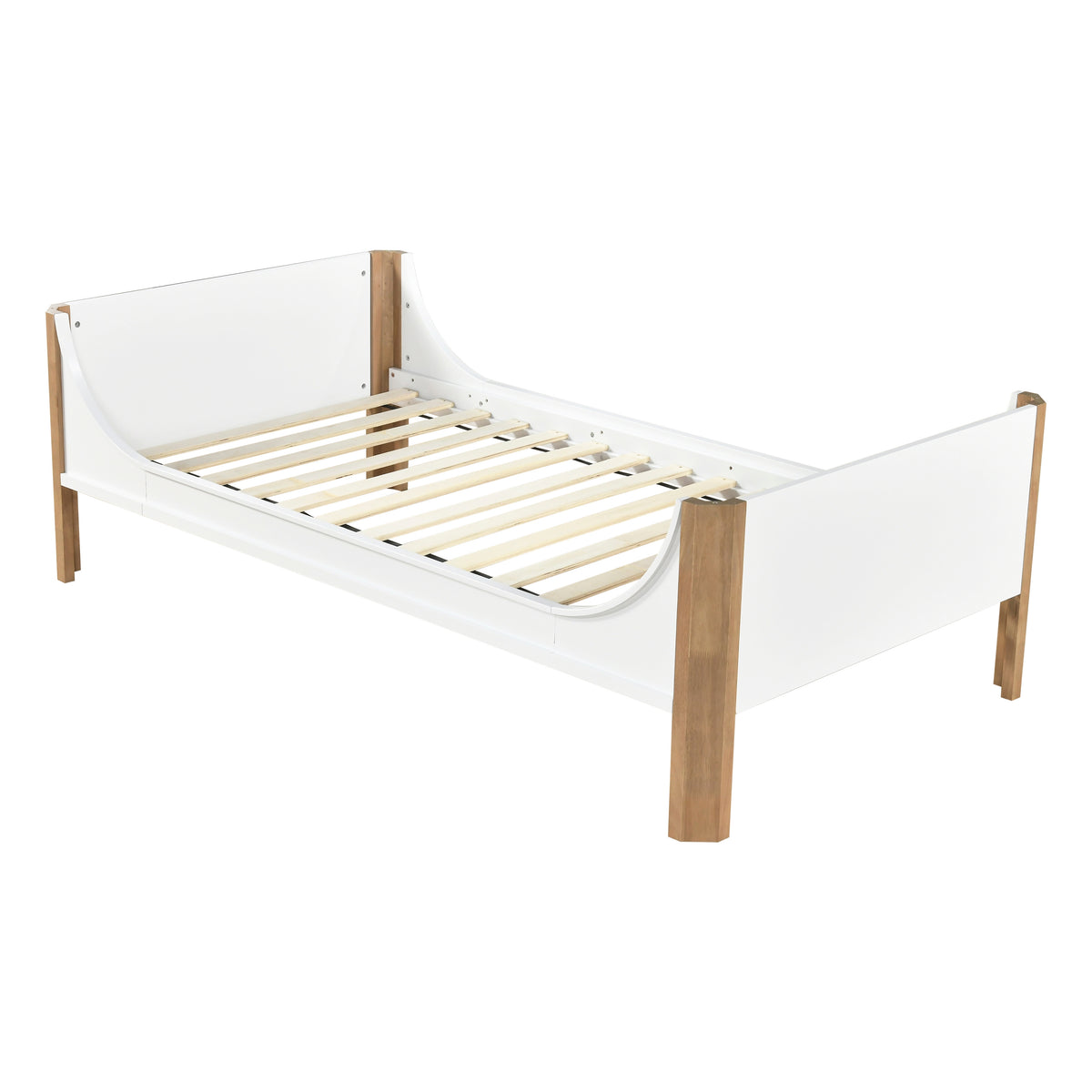 B2048WHT-1* (2) Twin Platform Bed from Homelegance - Luna Furniture