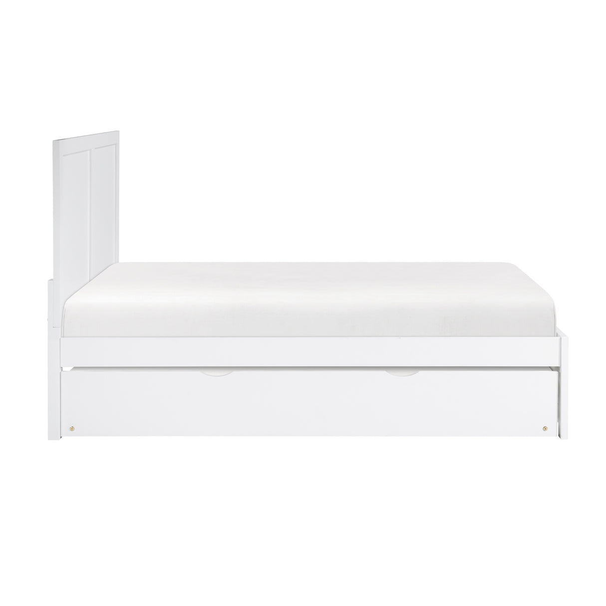 Galen White Full Platform Bed from Homelegance - Luna Furniture
