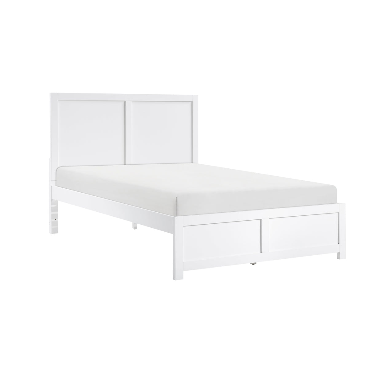 Galen White Full Platform Bed from Homelegance - Luna Furniture
