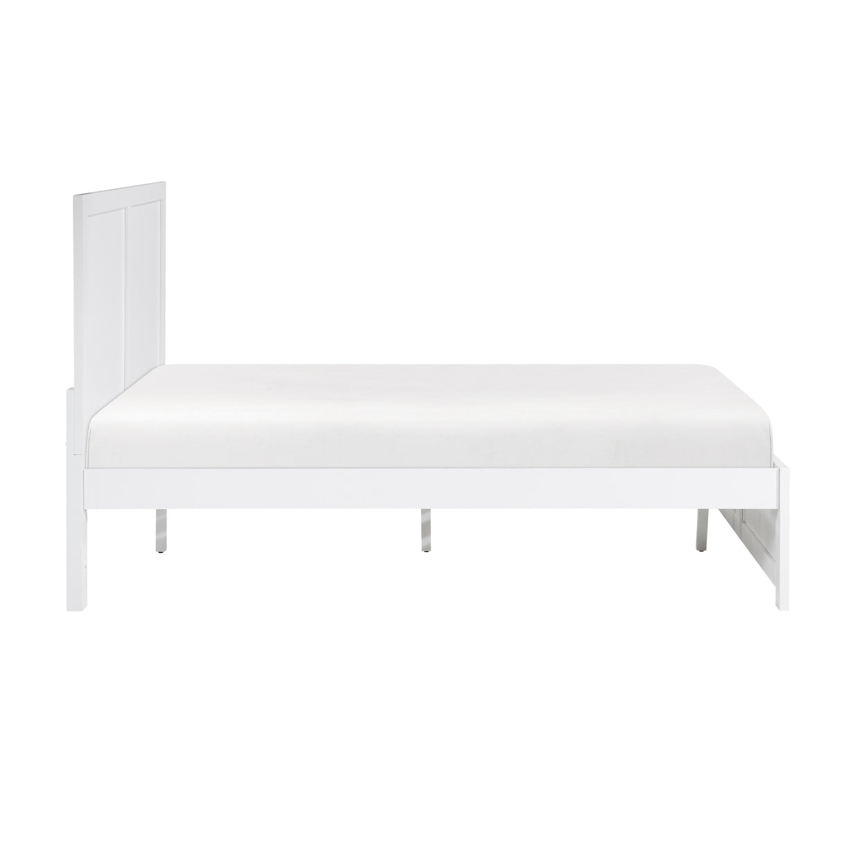 Galen White Full Platform Bed from Homelegance - Luna Furniture