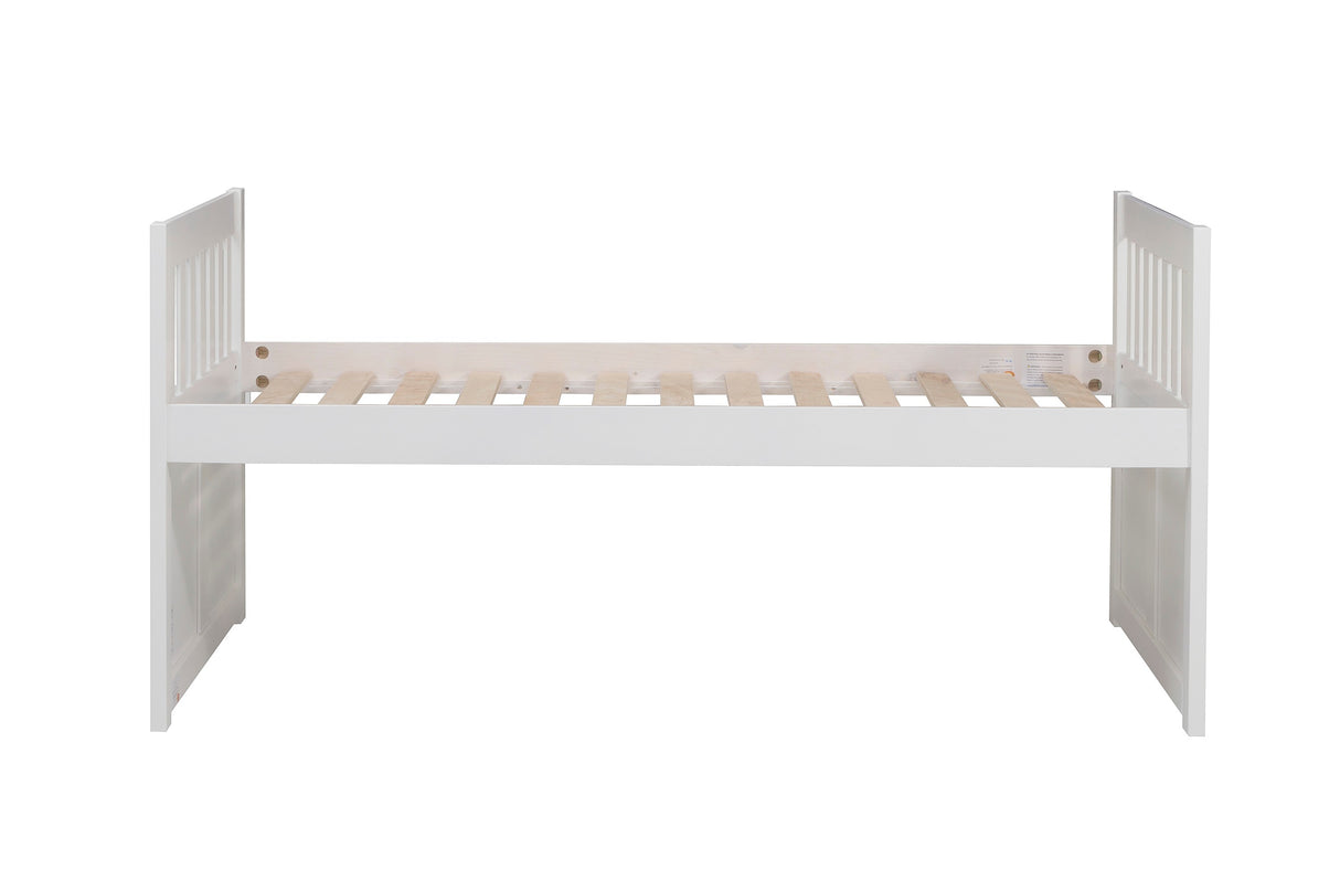 Galen White Twin Captains Trundle Bed from Homelegance - Luna Furniture