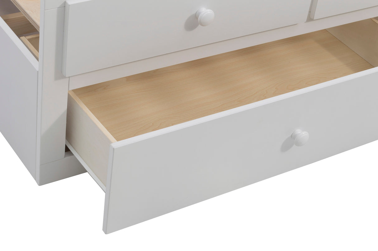 Galen White Twin Captains Trundle Bed from Homelegance - Luna Furniture