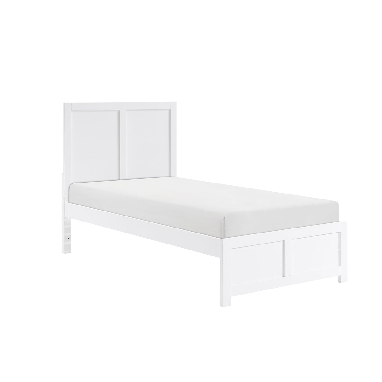 Galen White Twin Platform Bed from Homelegance - Luna Furniture