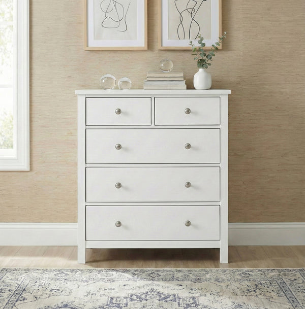 Galen White 5-Drawer Chest