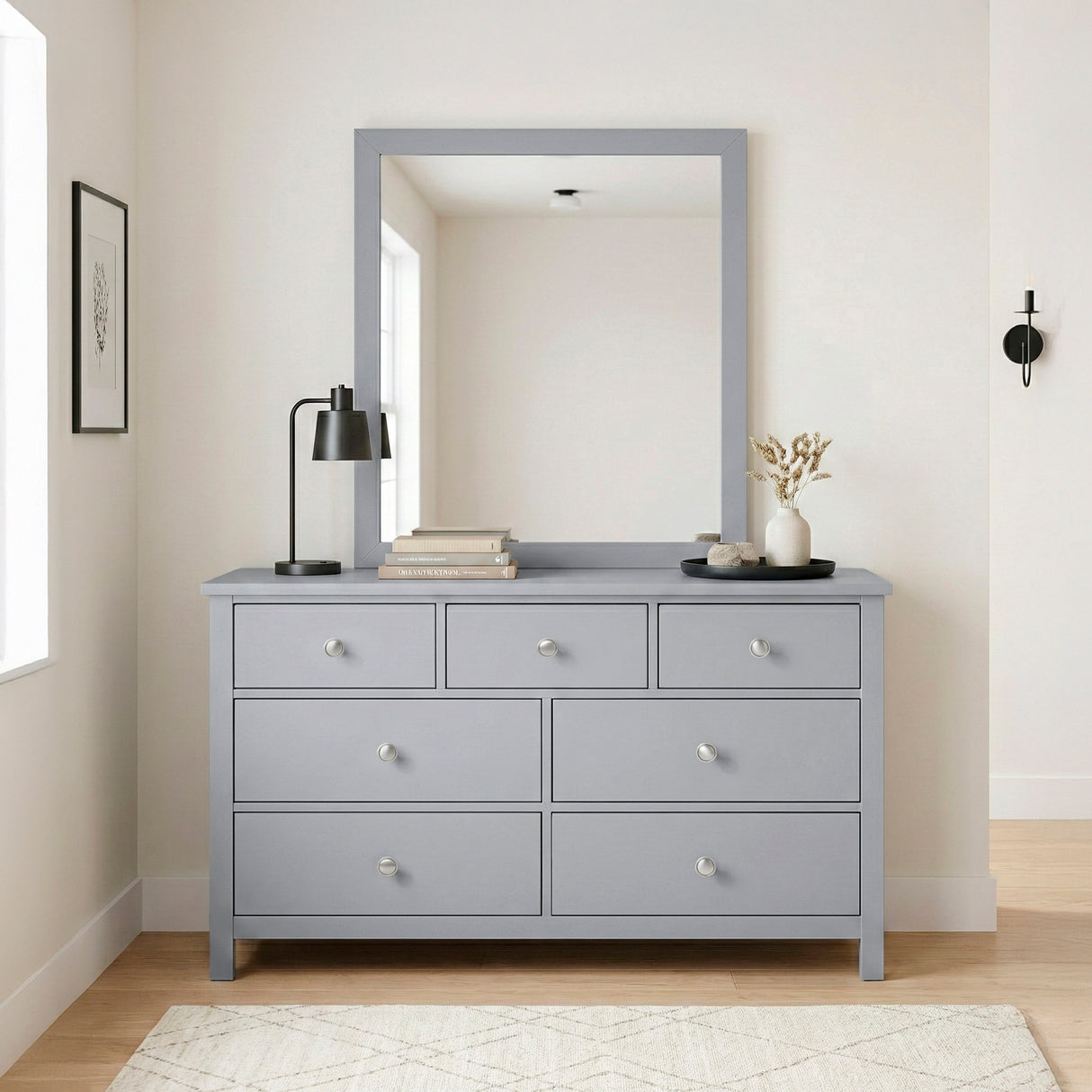 Orion Gray Mirror (Mirror Only) from Homelegance - Luna Furniture