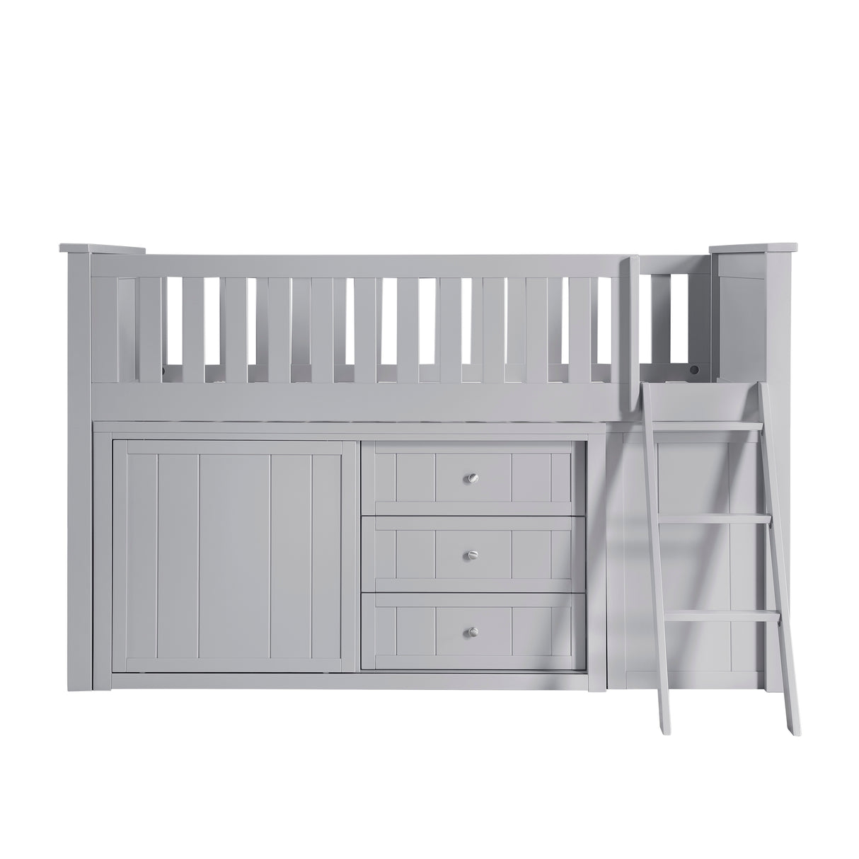 B2063LL-1*BCDR (5) Low Loft Bunk with Bookcase and Dresser from Homelegance - Luna Furniture
