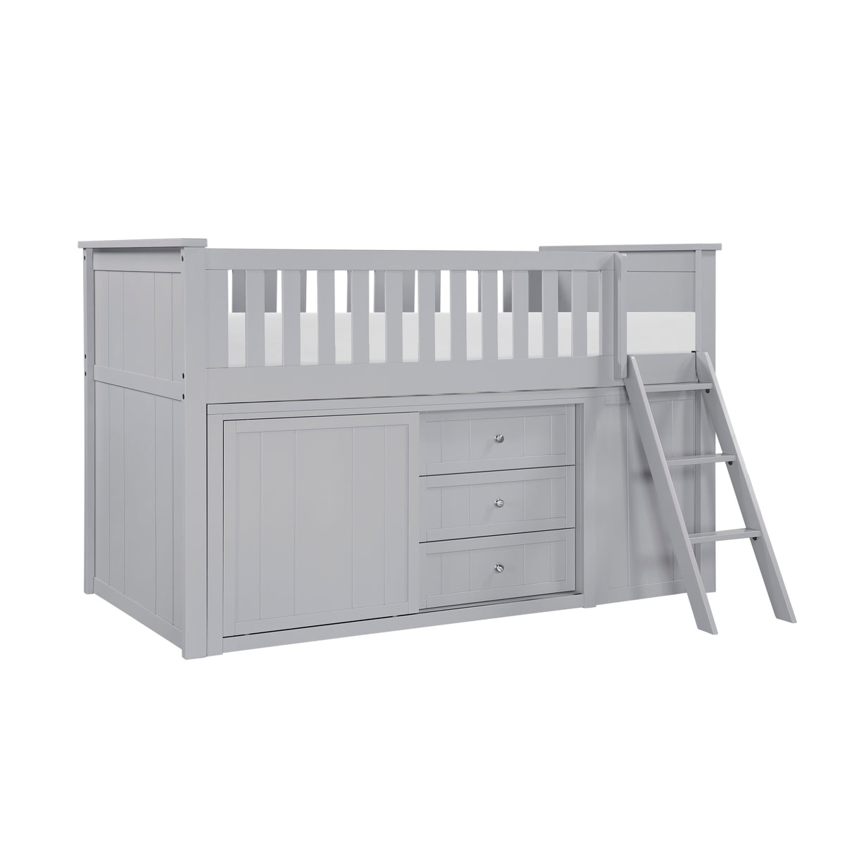 B2063LL-1*BCDR (5) Low Loft Bunk with Bookcase and Dresser from Homelegance - Luna Furniture