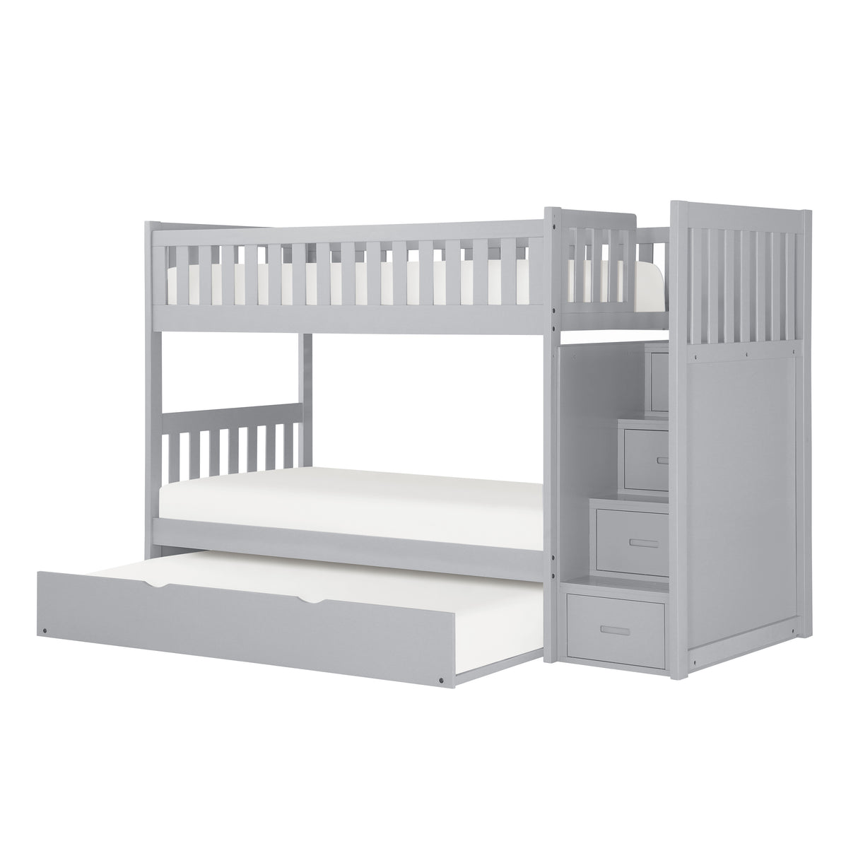 Orion Gray Twin/Twin Bed with Storage Boxes from Homelegance - Luna Furniture