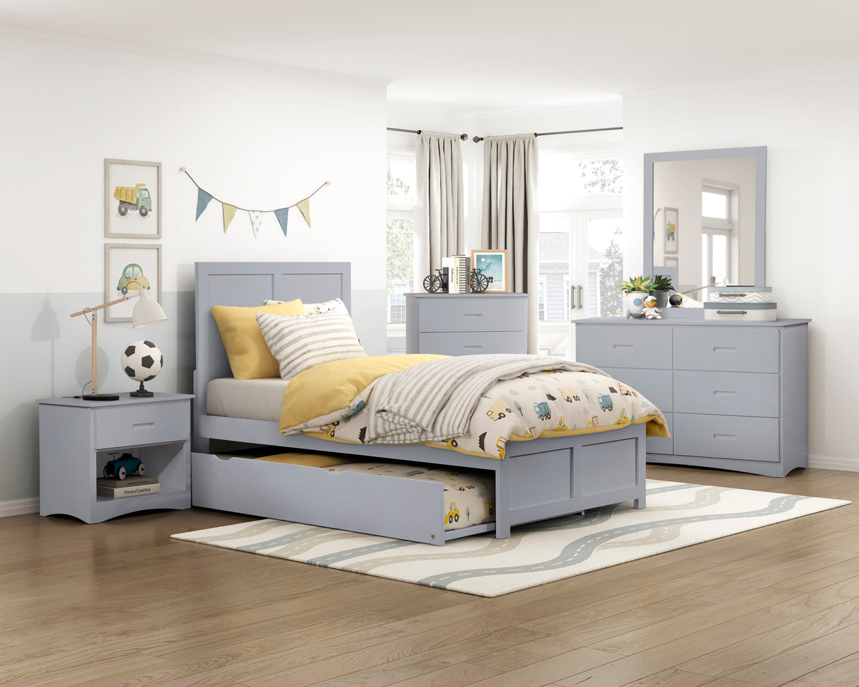 Orion Gray Mirror (Mirror Only) from Homelegance - Luna Furniture