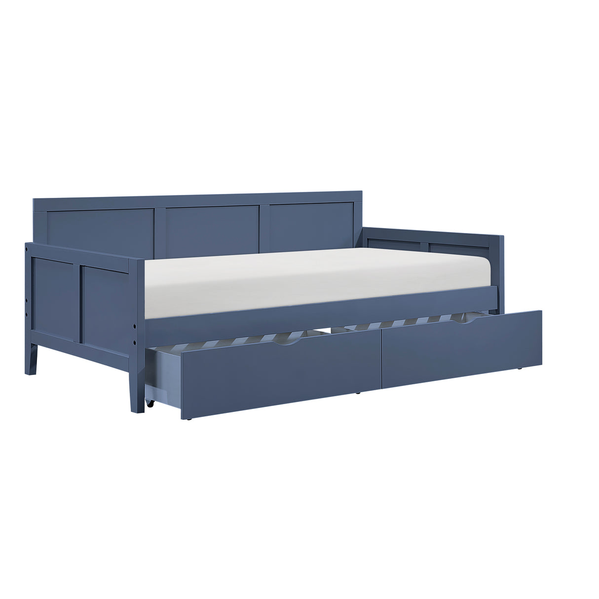 Nora Blue Twin Bookcase Corner Platform Bed from Homelegance - Luna Furniture