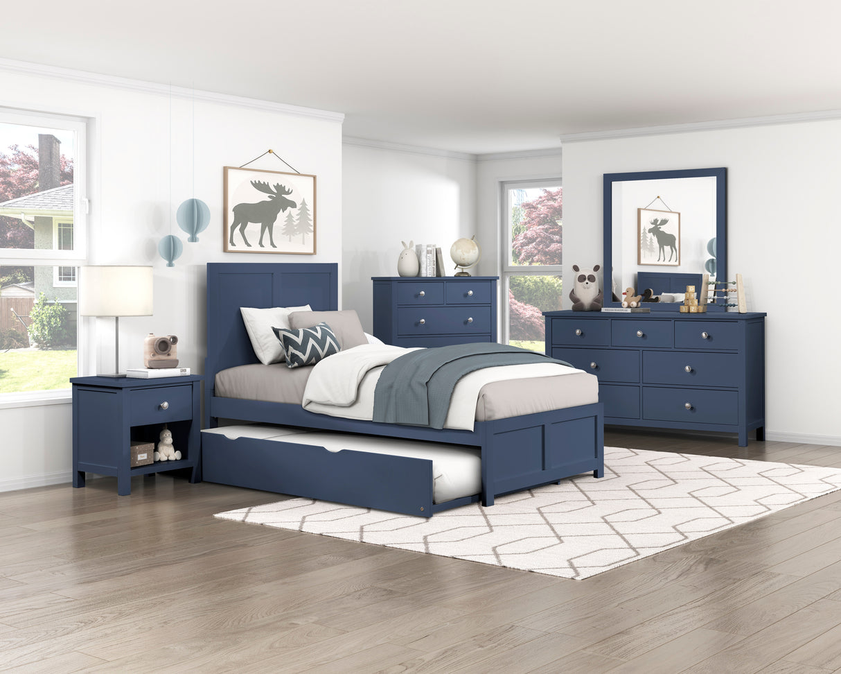 Nora Blue Twin/Twin Bed from Homelegance - Luna Furniture